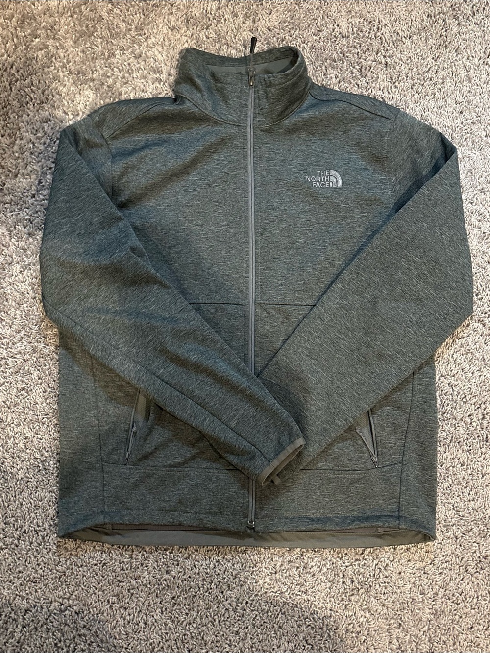 The North Face Men’s Heather Charcoal Zip-Front Shirt Jacket